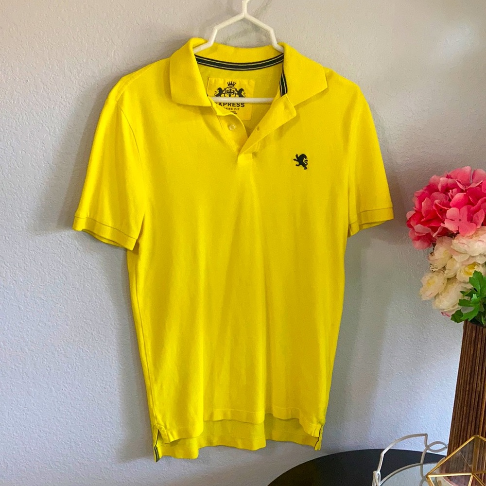 EXPRESS Fitted polo for man size S yellow color
